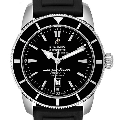 breitling superocean black leather band|Breitling SuperOcean .